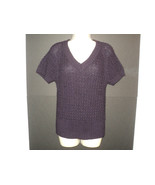 Linea Maglia Italy Size Small Sweater Purple Short Sleeves, V Neck - £15.95 GBP