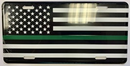 United States USA Green Line Military Memorial Aluminum Embossed License Plate - £15.13 GBP