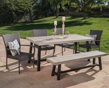 Christopher Knight Home Cooper Outdoor Stacking Wicker Dining Set with A... - $1,425.99