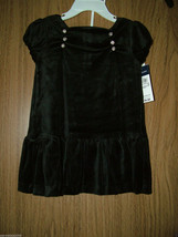 Ralph Lauren Infant Girl 2 Pc Velour Dress Set, Black Color, Size 18 Mon... - £24.03 GBP