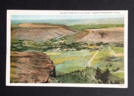 Lookout Mountain Colorado Golden from Wild Cat Point Curt Teich Postcard c1930s - $7.99