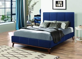 Coaster Home Furnishings Upholstered Bed, Blue - £392.38 GBP