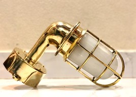 Nautical Style New Marine Ship Wall Bulkhead Light Made Of Brass With White Glas - £126.89 GBP