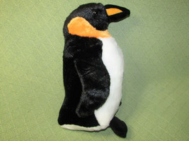 Aurora Destination Nation 12&quot; Penguin Plush Stuffed Animal Black White Orange - £8.53 GBP