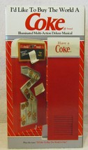 New Enesco I’d Like to Buy the World a Coke Illuminated Musical Bank 1993  - £309.60 GBP