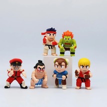 6 Pcs/Lot Street Fighter Figure 8cm Ryu Ken Vegaa Chun-Lii E Toys - £13.44 GBP