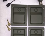 SECURITY KIT Green Single Locking Door Handles &amp; Keyed Ignition Switch f... - $244.95