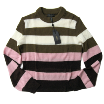 NWT rag &amp; bone Annika in Pink Multi Striped Knit Cashmere Blend Sweater XXS $395 - £48.91 GBP