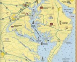The Cheasapeake Bay Map Havre de Grace Vineland Virginia Beach Richmond  - $17.82