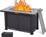 44 Inch Propane , 50000Btu Rectangle Fire Table With Cover &amp; Rain Cover,... - $410.99