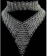 Aluminium Damen Halskette, Silber Farbe Kette Mail Hals Teile Handgemach... - £58.62 GBP+