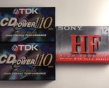 TDK Lot of 2 CD Power 110/90 Superior Hi Bias Blank Cassette Tape + Sony... - $12.86