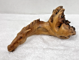 Hand Carved Wood Horsehead from Wood Knot 7 1/4 inch See Photos - $832.28 MXN