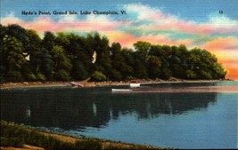 POSTCARD-Hyde&#39;s Point Grand Isle at Lake Champlain VT postcard 1950s - £4.30 GBP