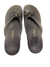 Vionic Sandals Women 10 Orthaheel Bella II Black Snake bow-tie orthotic ... - $16.41
