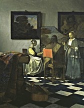 Art The Ccert by Johannes Vermeer. Music Oil Painting Giclee Print Canvas - £6.78 GBP+