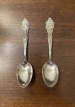 Lot 2 Sterling Ohio Collectible Spoons State Seal Wheat Corn Steubenville 27.2g - £31.39 GBP