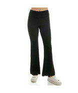 No Boundaries Juniors Lettuce-Edge Hem Ribbed Flare Pants, 32” In Black ... - $343.37 MXN