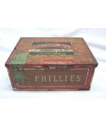 VINTAGE CIGAR BAYUK PHILLIES PHILADELPHIA PERFECTO TOBACCO METAL TIN BOX - $54.33 CAD