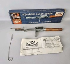 Vintage Phentex Adjustable Punch Needle  For Rugs &amp; Murals Complete In Box - $19.75