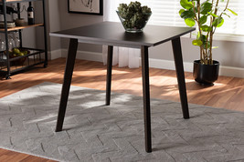 Elmdon Dark Oak Brown Finished Square Wood Dining Table - $138.00
