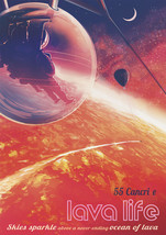 55 CANCRI E POSTER: Lava Life Retro Space Travel Print by NASA - £5.16 GBP+