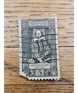 US Stamp Shakespeare 5c Used Black/White - $1.35 CAD