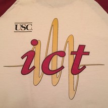 USC ICT Institute Creative Technologies Raglan 3/4 Baseball T-shirt Size XL - £23.59 GBP