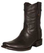 Mens Dark Brown Western Cowboy Boots Zipper Casual Dress Leather Hombre ... - $149.99
