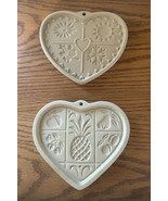 2 Pampered Chef Heart 6” Cookie Molds Hospitality Heart Seasons Of The H... - $16.28 CAD