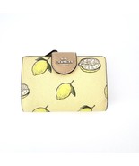 Coach CAP02 Medium Corner Zip Lemon Print Bifold Wallet Garden Glade Clutch - $117.29 CAD