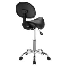 VEVOR Saddle Stool with Back Support, 450 LBS  Ergonomic Rolling Stool, ... - $64.99