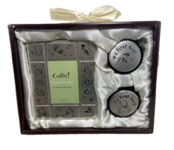 Cudlie Decor Photo Frame with Tooth &amp; Curl Keepsake Boxes In Original Bo... - £8.81 GBP