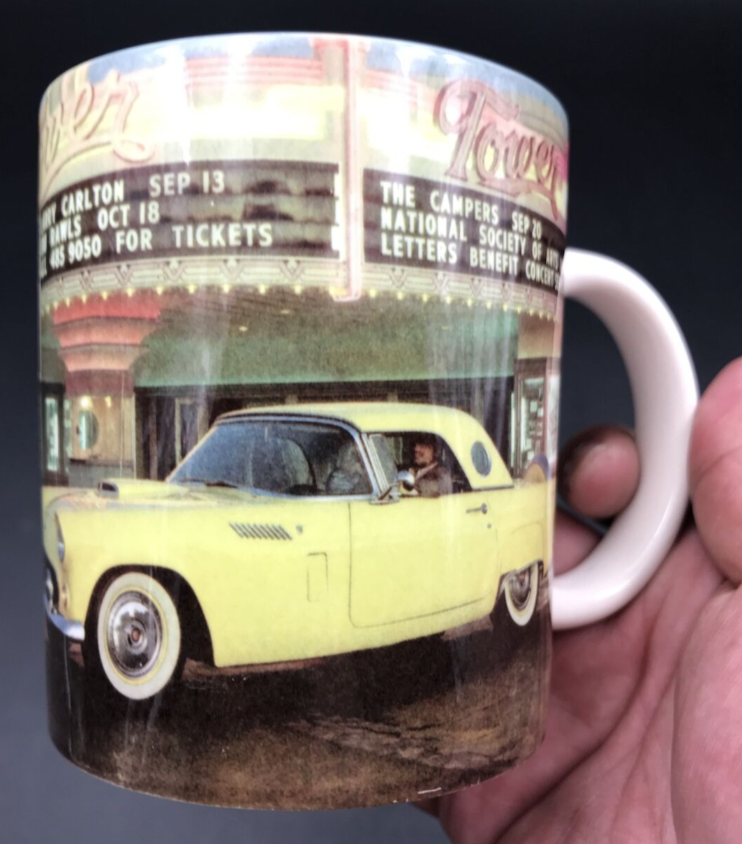 VTG 1995 Cindy Lewis 1956 Ford Thunderbird Cruisin' Classics Coffee Mug 3" Dia - £10.97 GBP