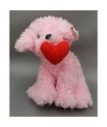 Ty Classic 2007 Pup-N-Kisses Fluffy Pink Valentines Dog w/Red Heart Cute... - $32.01 CAD
