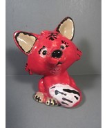 Red Fox VINTAGE Figurine Hand Painted Ceramic 4.5&quot; - £9.98 GBP
