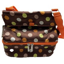 Picnic at Ascot Lunch Bag Cooler Container Julia Dot 529-JD Two Compartments Zip - £19.10 GBP