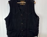 Milwaukee Performance Biker Vest Mens XL Black Denim Conceal Carry Gun P... - $23.76