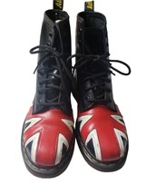 Doc Martens Union Jack British Flag Boots Womens 6 Mens 5 UK Size 4 Limited Ed - £157.00 GBP