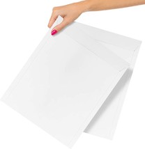 12.75x15 Rigid Stay Flat Kraft Cardboard Mailer w/ Tear Tab White 100 ct - £78.17 GBP