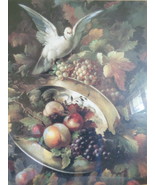 Homco Home Interiors Dove Fruit Picture 24&quot; X 24&quot; - €114,57 EUR