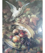 Homco Home Interiors Dove Fruit Picture 24&quot; X 24&quot; - £107.90 GBP