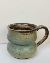 Mug Vintage Studio Pottery Unusual Shape Great Glaze 3.75 Inches - £11.73 GBP