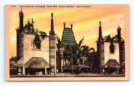 Postcard California Grauman&#39;s Chinese Movie Theater Hollywood Boulevard 1940s - £5.57 GBP