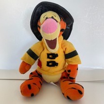 Tigger Fireman Costume Plush Winnie the Pooh Disney Fire Dept Stuffed Toy 9&quot; - £7.37 GBP