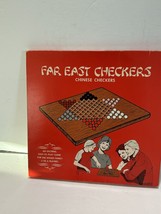 Vintage Far East Chinese Checkers Board Game Wooden wirh Marbles COMPLETE VTG - £21.20 GBP