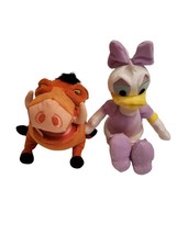 Disney Lion King Pumbaa Warthog and Disney  Daisy Duck Plush Stuffed Animal - $10.86