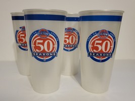 Detroit Pistons Game Promo Cups 24 Oz Drink Cup Distressed 4 Count - $28.68