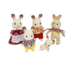 CALICO CRITTERS SYLVANIAN FAMILIES FAMILY OF 5 BUNNY RABBITS 1 BABY - £15.16 GBP