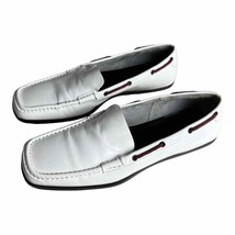 Gucci White Boat Leather Women&#39;s Loafers size 7.5 B - £217.12 GBP